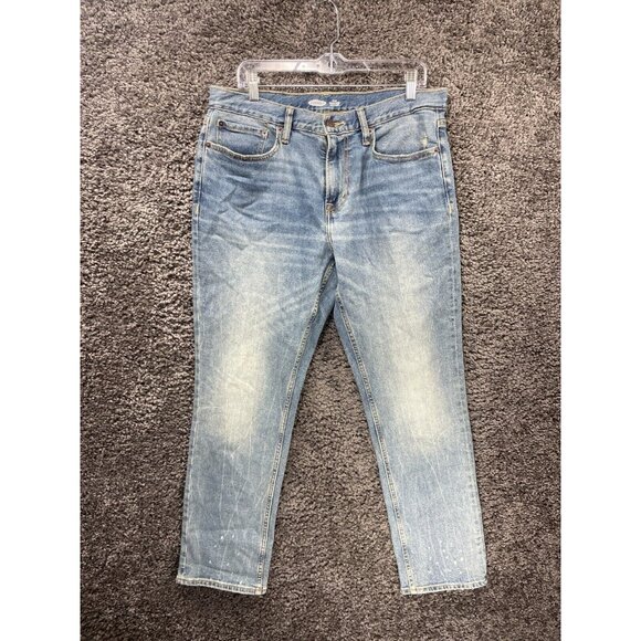 Old Navy Jeans Mens 34x30 Blue Denim Skinny Built-In Flex Mid Rise Flat Front - Picture 1 of 15
